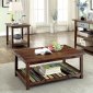 Whitwell CM4445 3Pc Coffee Table Set in Brown Cherry w/Options