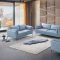 Mesut Sofa LV02387 in Light Blue Leather by Acme w/Options