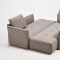 Polson Sectional Sofa Bed in Light Grey Fabric by VIG