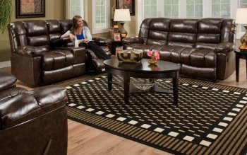 185500 Orleans Reclining Sofa in Walnut PU by Chelsea w/Options [CHFS-185500 Orleans Walnut]