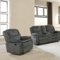 Jennings Motion Sofa 610254 in Charcoal by Coaster w/Options