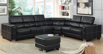 Garzon Sectional Sofa CM6719 in Bonded Leather Match w/Option [FASS-CM6719-Garzon]