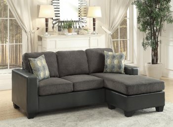 Slater Sectional Sofa 8401GY-3SC in Gray by Homelegance [HESS-8401GY-3SC-Slater]