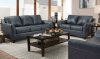 Cocus Sofa 55785 in Steel Blue Top Grain Leather Match by Acme