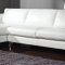 Angela Sectional Sofa in White Leather by Whiteline