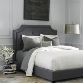 150-BR Upholstered Bed in Dark Grey Fabric by Liberty