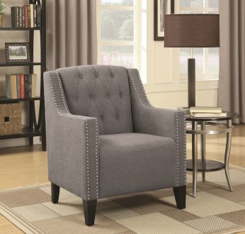 902289 Accent Chair in Grey Linen-Like Fabric by Coaster