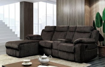 Kamryn Reclining Sectional Sofa CM6771WG in Warm Gray Chenille [FASS-CM6771WG-Kamryn]