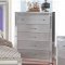 Brachium Bedroom Set 5Pc CM7977SV in Silver w/Options