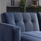 Parker Sectional Sofa in Corvet Navy Fabric by Bellona