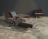 Splitback Sofa Bed w/Brass Legs in Velvet by Innovation