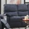 Saul II Reclining Sofa 53980 in Blue Denim by Acme w/Options