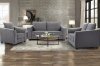 U9196 Sofa & Loveseat Set in Gray Chenille by Global w/Options