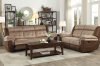 Chai Recliner Sofa 9980 in Dark Brown & Brown by Homelegance