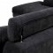 Foreman Sectional Sofa CM6124BK in Black Flannelette