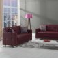 Viva Italia Sofa Bed in Burgundy Leatherette by Mobista