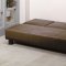 Brown Micro Suede Contemporary Sofa Bed w/Drop Down Center Table