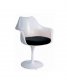 DC221 Set of 4 Dining Chairs in White and Black by At Home USA