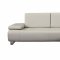 Emotion Sectional Sofa in Gray Leather Match by Whiteline