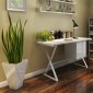 KD18 Modern Office Desk by J&M in White Gloss