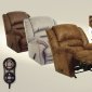 Choice of Color Fabric Modern Revolver Chaise Rocker Recliner