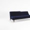 Oldschool Sofa Bed in Dark Blue w/Retro Legs by Innovation