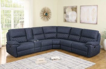 Variel Reclining Sectional Sofa 608990 in Blue by Coaster [CRSS-608990-Variel]