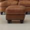 Leather Italia Hutton Sofa & Loveseat Set in Saddle Brown