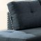 Laurissa Sectional Sofa w/Ottoman 54360 in Dark Blue by Acme