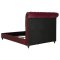 Devon Upholstered Bed 360341 in Wine Red Fabric by Coaster