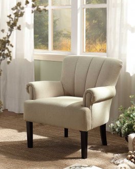 Langdale Accent Chair 1212F1S in Oatmeal Fabric by Homelegance