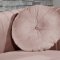 Eliana Sectional Sofa 660 in Pink Velvet Fabric by Meridian