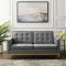 Loft Sofa in Gray Velvet Fabric by Modway w/Options