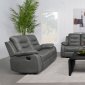 Nova Motion Sofa & Loveseat 602531 in Dark Gray by Coaster