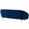 Sublime Sofa in Navy Velvet Fabric by Modway