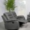 Nova Motion Sofa & Loveseat 602531 in Dark Gray by Coaster