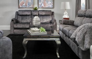 U7303C Motion Sofa in Granite by Global w/Options [GFS-U7303C Granite]