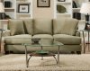 3860 Hi-Style Sofa & Loveseat in Bella Taupe Fabric by Chelsea