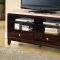 700699 TV Stand in Cappuccino by Coaster w/Real Marble Top