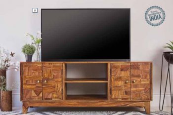 708382 TV Console in Natural Sheesham by Coaster [CRTV-708382]