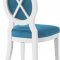 Lotus Dining Chair 747 Set of 2 Aqua Velvet Fabric by Meridian