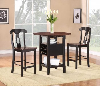 2505BK-36 Atwood 3Pc Counter Height Dining Set by Homelegance [HEDS-2505BK-36 Atwood]