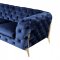 Sheila Sofa Set 3Pc in Dark Blue Velour Fabric by VIG