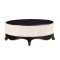 Sheridan Coffee Table 83945 in Cream Fabric & Black by Acme