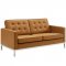 Loft Sofa in Tan Faux Leather by Modway w/Options