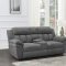 Bahrain Power Motion Sofa 609541P Charcoal by Coaster w/Options