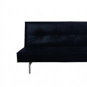 Stylish Armless Sleeper Sofa in Black, White or Red Leatherette