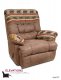 Light Brown Fabric Modern Recliner w/Multi-Tone Accents