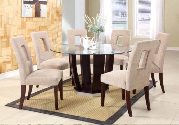 Lauren Dinette Set 5Pc w/Glass Top & Optional Side Chairs [ADDS-Lauren Dinette]