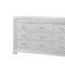 Lima 5Pc Bedroom Set in White Finish by Chintaly w/Options